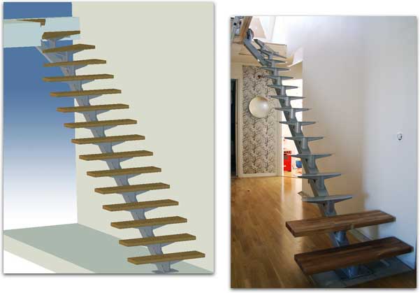 3D cad Trappa